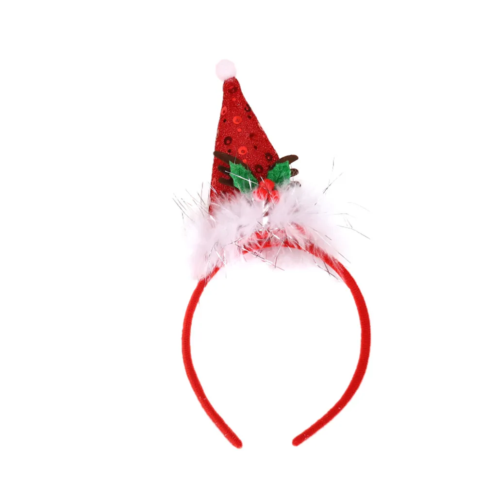 fashion Christmas hat headband head buckle children's gift small sequins triangle day decorations |