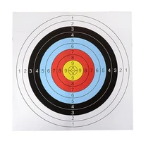 10pcs archery crossbow target paper single spot shoot practice round shooting sports training hunting archery kit 40cmx40cm