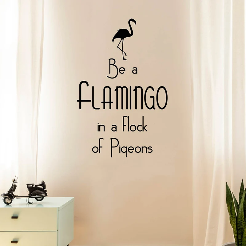

Наклейки с надписью «Be A Flamingo»