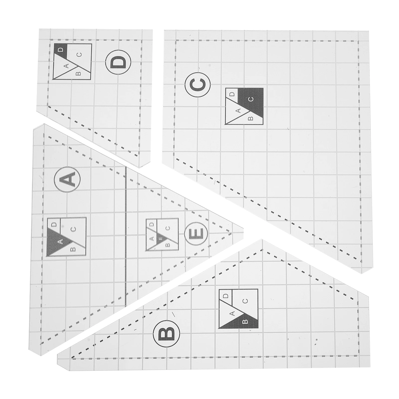 1 набор шаблонов для стёганых изделий DIY Лоскутные шаблоны простые инструменты