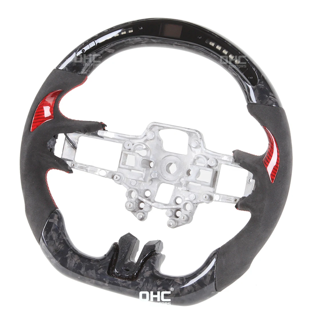 

100% Real Carbon Fiber LED Steering Wheel for Ford Mustang WE