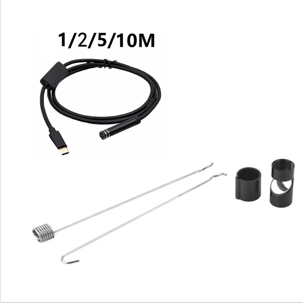 Antscope 5,5 мм объектив Тип C usb-эндоскоп мини Камера мягкий/проводной инспекции Камера Водонепроницаемый с 8 светодиодный 1/2/5/10M Endoscope30