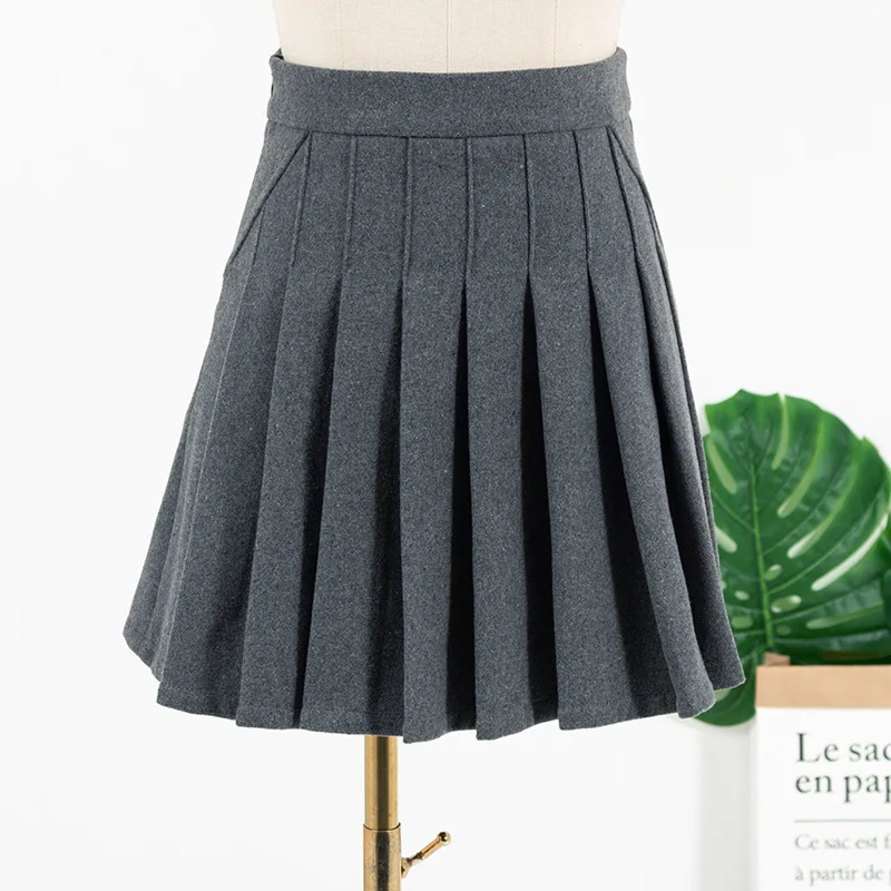 

Kpop Korean Celebrity White Single-breasted Shirt Gray Cardigan Vest Tops+Gray Sexy High Waist Mini Pleated Skirt Women outfits