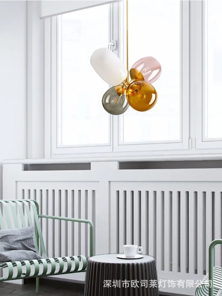 

vintage glass ball creative pendant lights hanging lamp modern led chandelier hanglampen lamparas de techo luzes de teto