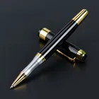 Высококачественная Серебристая и черная шариковая ручка с зажимом 1,0 мм, товары для бизнеса и школы, деловой подарок