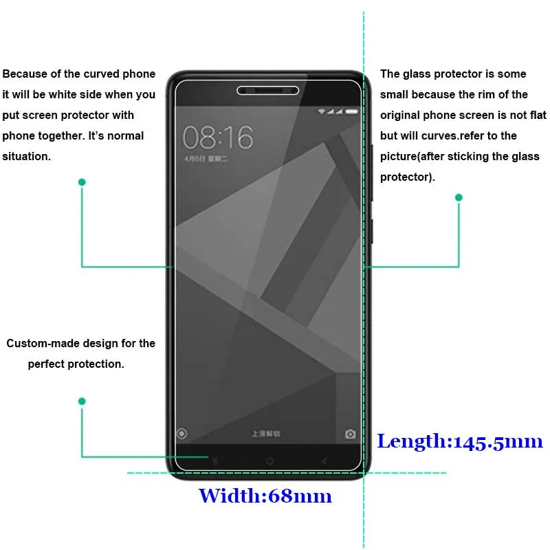 Для Xiaomi Redmi Note 4X Note4X 5 &quotпрозрачное твердое закаленное стекло Защита экрана