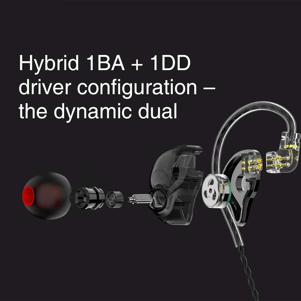 Гибридные металлические наушники вкладыши ST1 1BA + 1DD IEM Hi Fi DJ монитор спортивные для