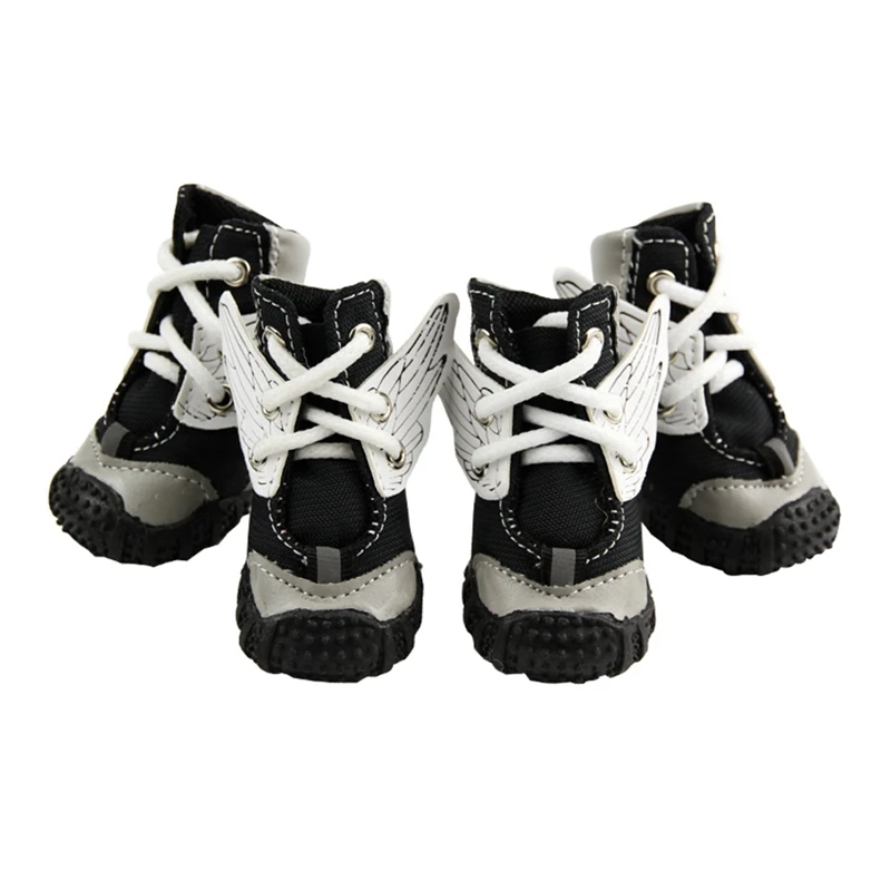 4Pcs/set Waterproof Dog Shoes Sneakers Breathable Puppy Pet Dog Winter Anti-slip Booties For Dogs For Medium Large Dogs - Цвет: A
