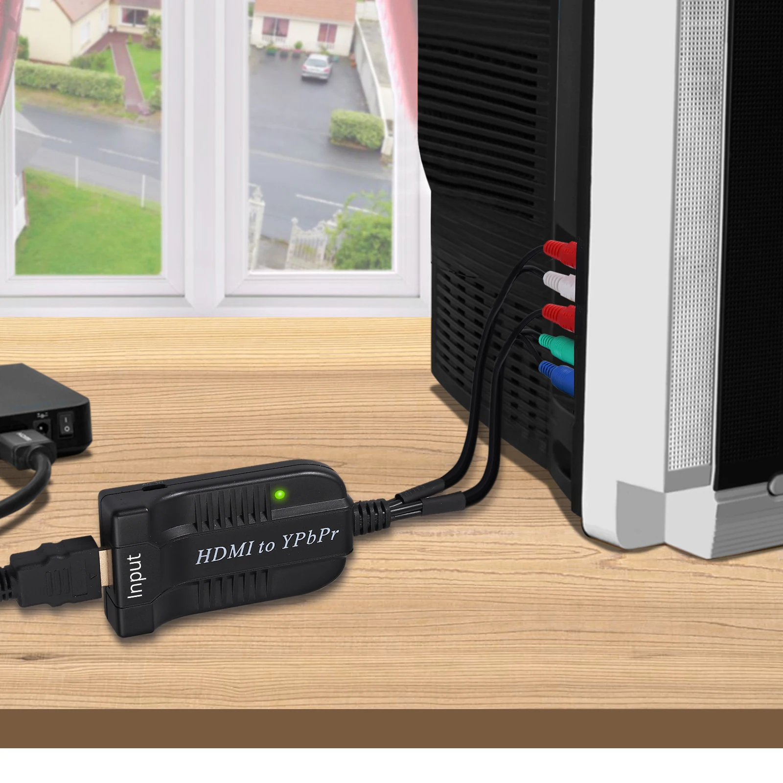 LiNKFOR совместимому с HDMI до 1080P компонентное видео YPbPr 5RCA преобразователь RGB адаптер