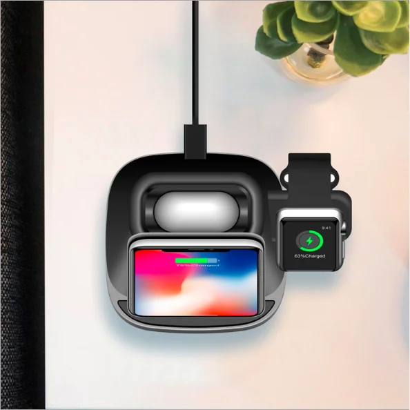 3 в 1 для Apple Watch Магнитная быстрая QI Беспроводная зарядка для мобильных 8 Plus X XR XS S9 S8 S7 док-станция