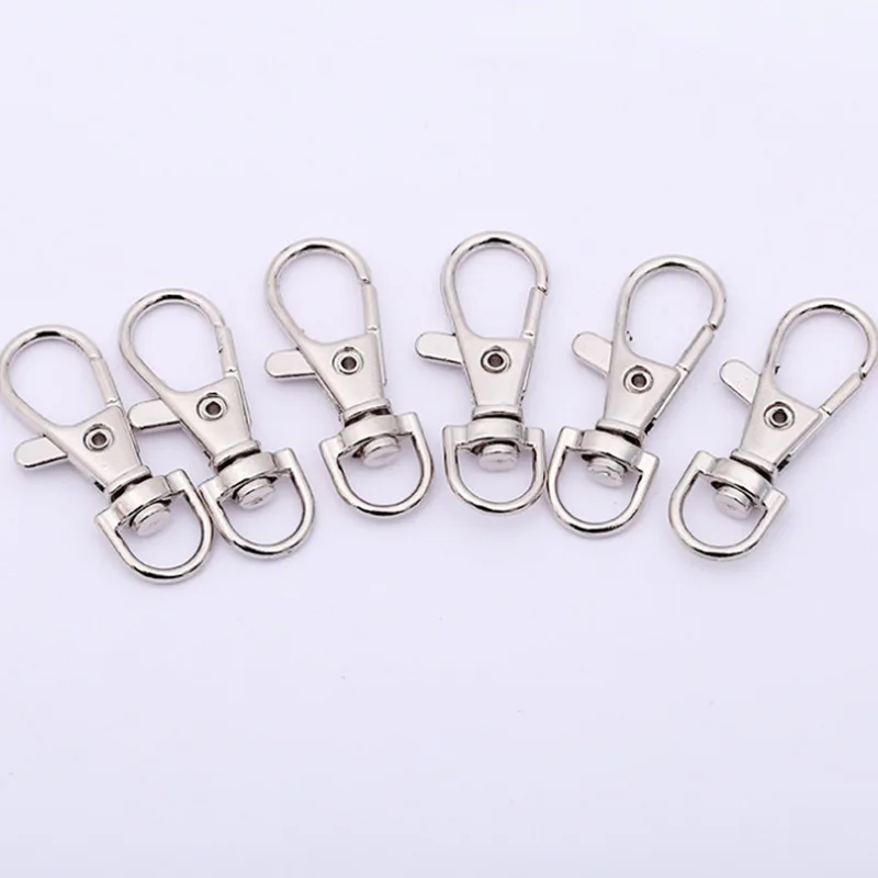 3 шт. оптовая продажа серебряные Родиевые застежки-карабины зажимы крючок для