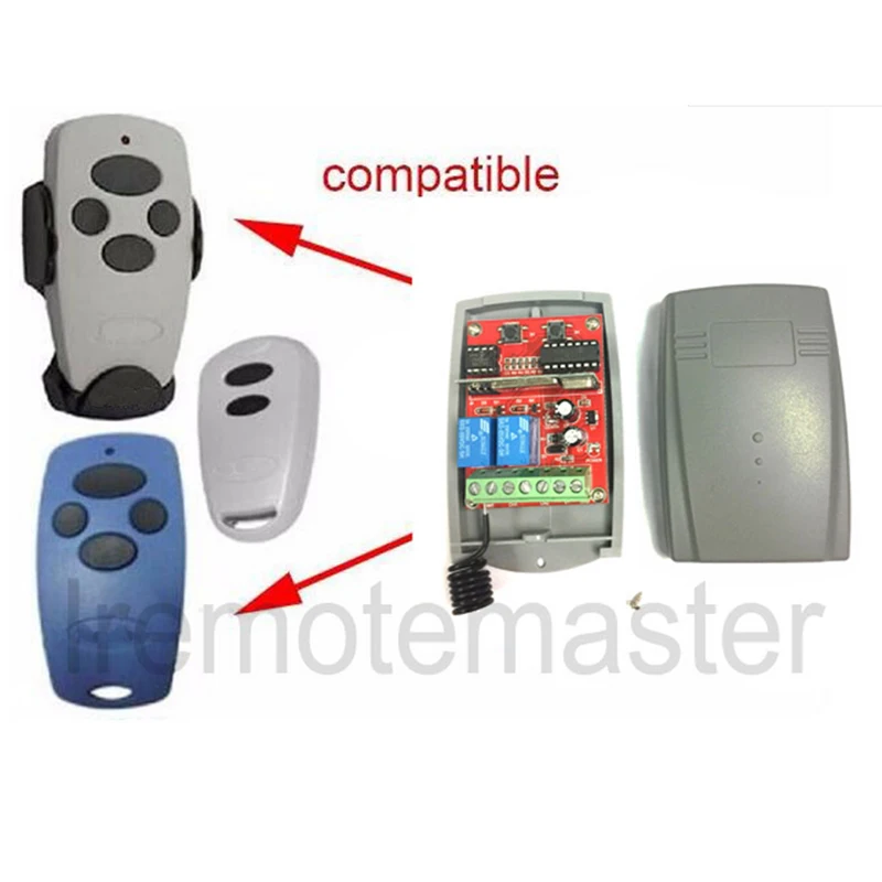 

For new Universal 2 channel Wireless Garage Door 433MHZ DC12V/24V Rolling Code Receiver