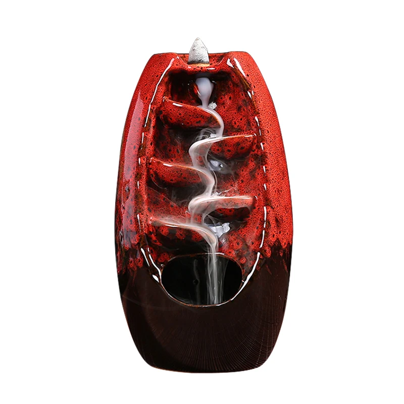 

Backflow Incense Setter Ceramic Xiang Sit Art Incense Holder Ornament with 80 Backflow Cones + 30 Joss Sticks + 1 Plate USJ99