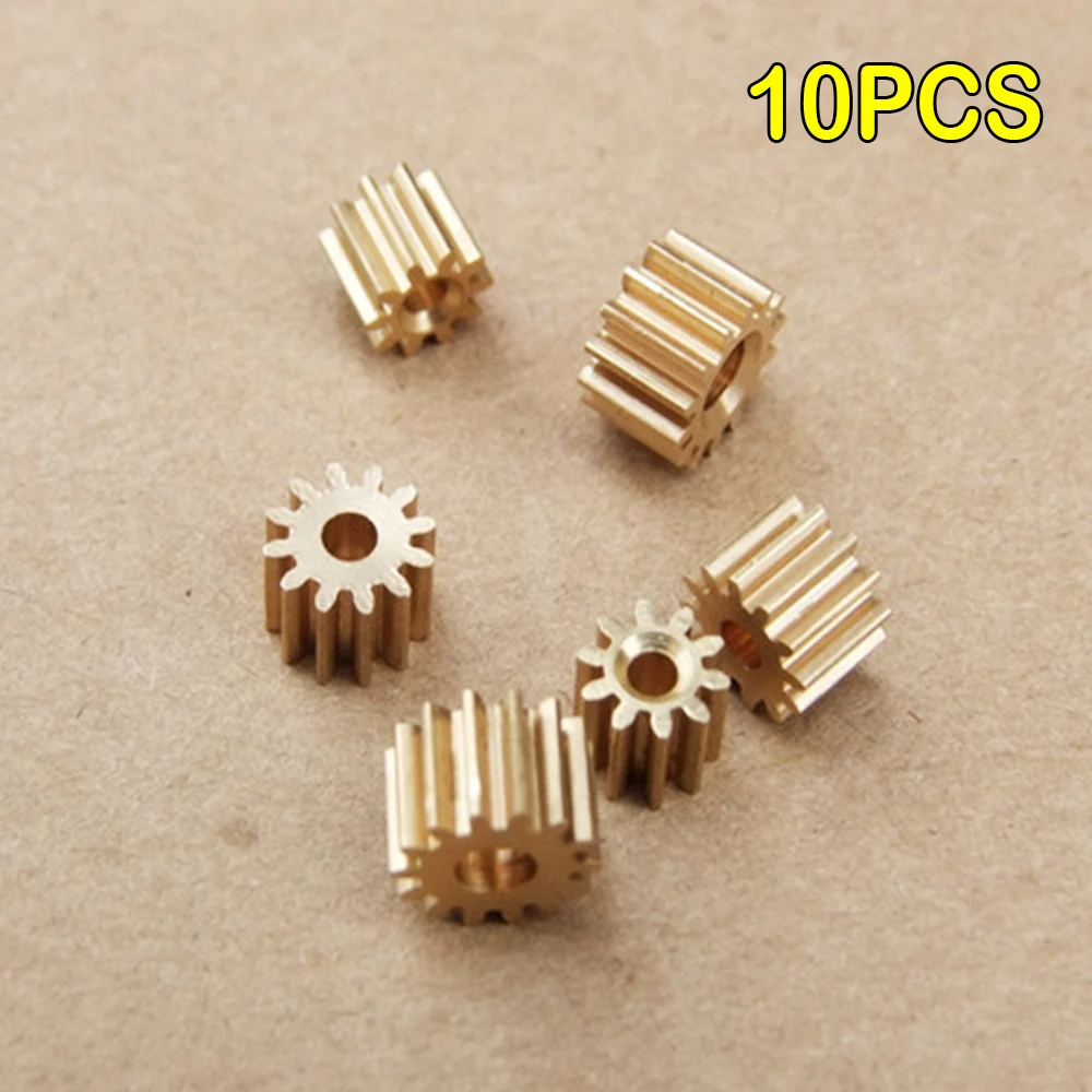 

10PCS Micro Brass Metal Copper Gear 4.4mm 9T 0.4 Modulus for 1MM Shaft Diameter Motor Teeth Axis Gears Helicopter Robot Toys