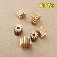 10pcs micro brass metal copper gear 4 4mm 9t 0 4 modulus for 1mm shaft diameter motor teeth axis gears helicopter robot toys