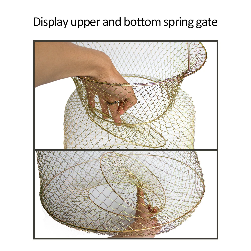Складной металлический Портативный Клетка Краб Креветка-кальмар Сталь Железная
