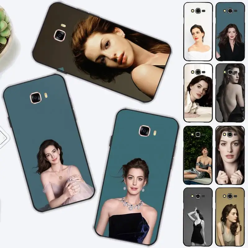 

Yinuoda Anne Hathaway Phone Case for Samsung J 2 3 4 5 6 7 8 prime plus 2018 2017 2016 core
