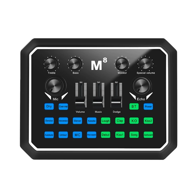 

Professional Mixer Sound Board Card Multi-Music Effect High &Low Pitch 85DD
