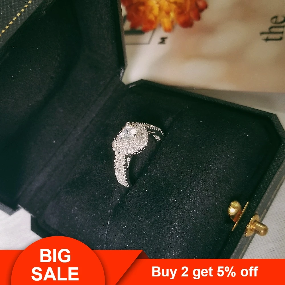 Новое поступление 2021 обручальные кольца из настоящего серебра 925 пробы с