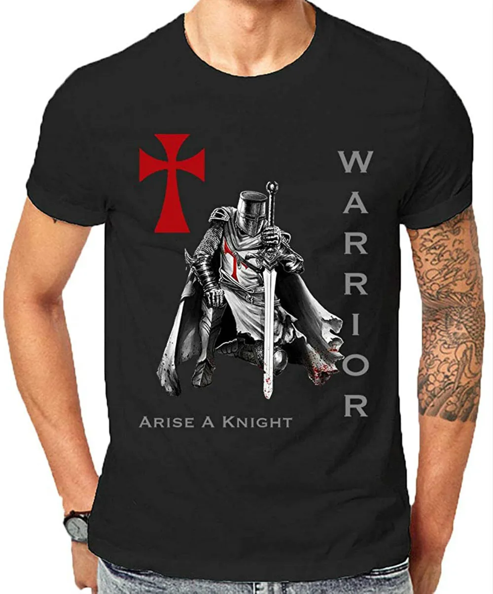 Мужская футболка с изображением рыцарей темпларов христианских воинов Библии