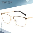ZENOTTIC дизайн Титан сплав анти голубой светильник оправа для очков Для мужчин Бизнес Стиль Квадратный оптический миопия компьютерные игровые очки