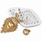 С отделкой стразами под драгоценные камни карамельный торт Шоколадный силиконовые формы для выпечки прессформы сахарные украшения торта инструменты Кухня Аксессуары для выпечки M547