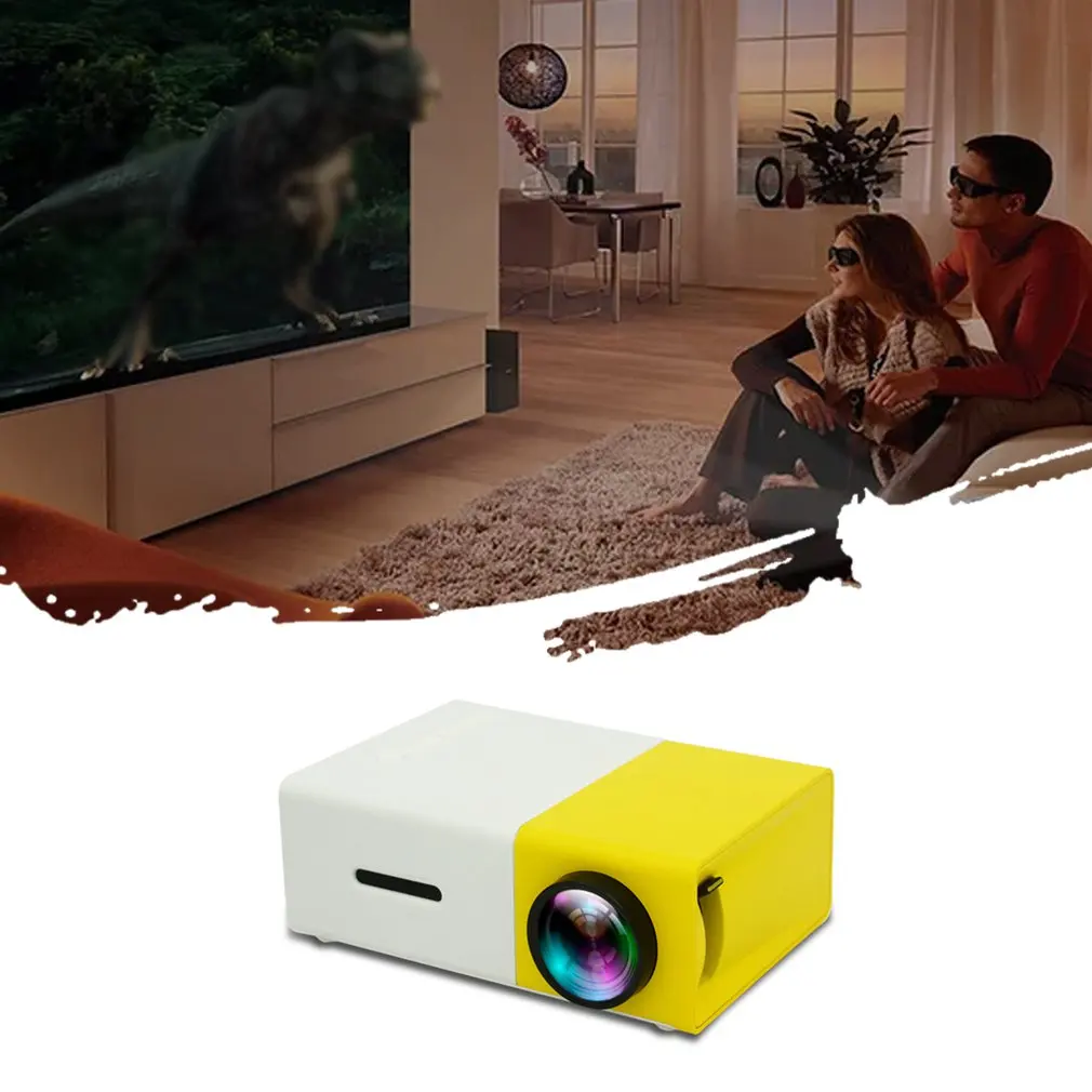 1 компл. Портативный мини проектор 3D HD светодиодный домашний кинотеатр 1080P AV USB