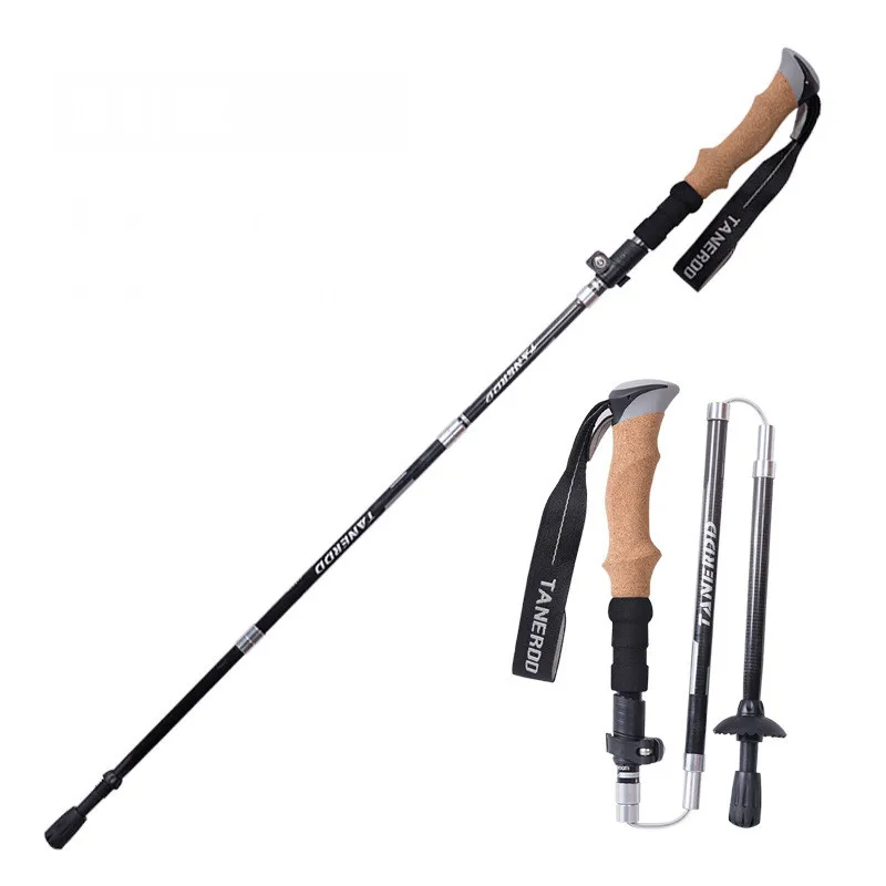 

2pcs/set Mountaineering Light Retractable Folding Outside Climbing Hiking Running Carbon Telescopic Baton Walking Sticks Sac
