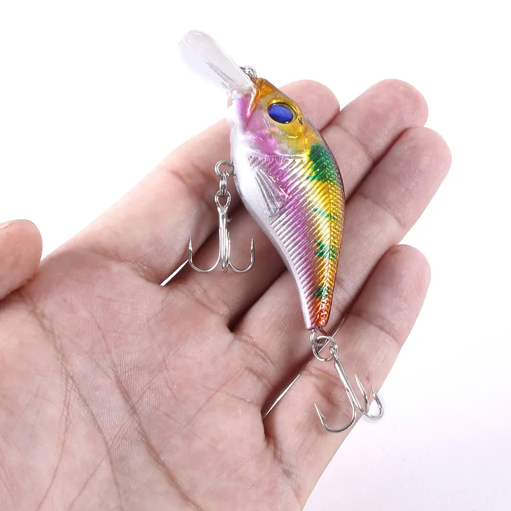 1 шт. 7 5 см 10 2g жесткие приманки VIB рыбалки Minnow тройниками опускается на дно Crankbait