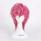 Парик для косплея Триш уна из Невероятные приключения Джоджо, термостойкий розовый из синтетических волос с короткими волосами, с шапочкой, золотой ветер