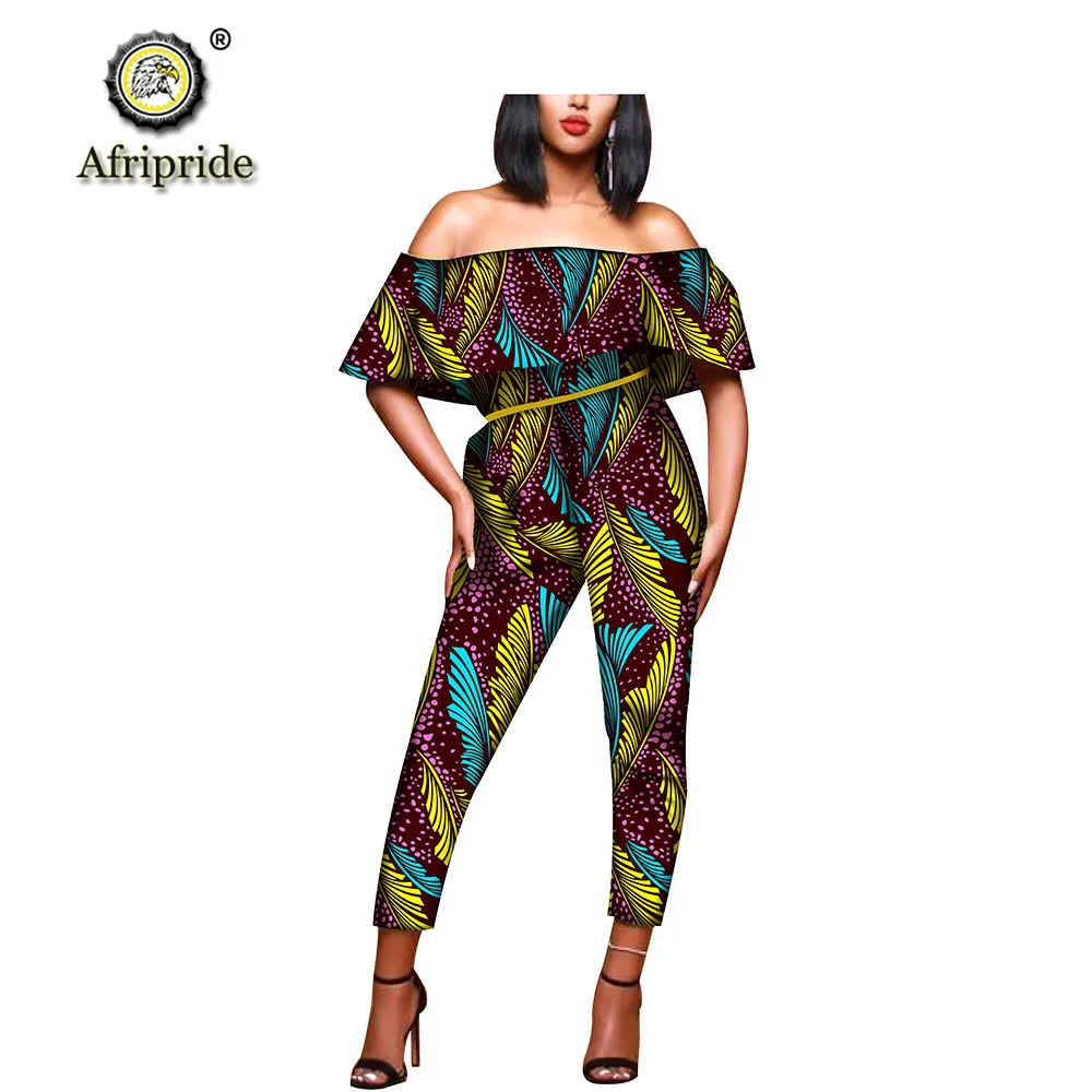 2019 женский комбинезон Африканский осенний принт Анкары Дашики базин богатый для