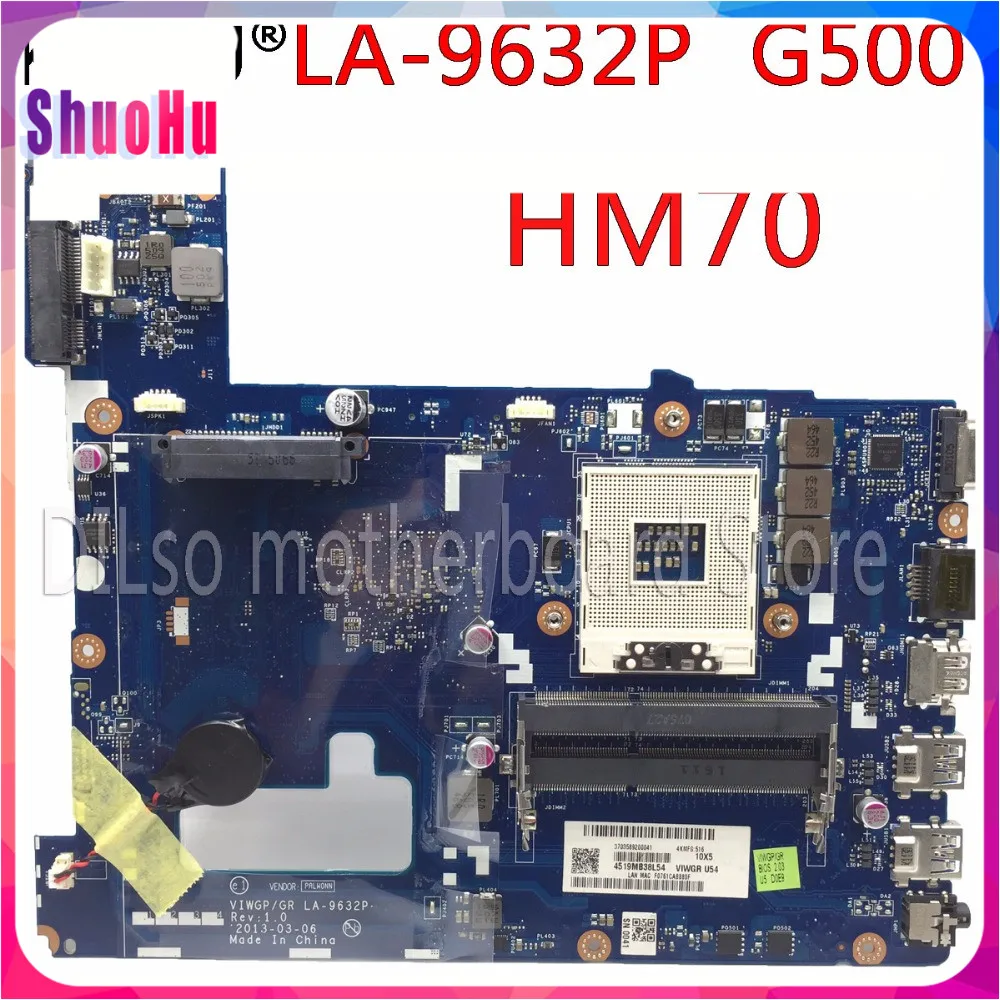 

Материнская плата KEFU VIWGP/GR LA-9632P для ноутбука Lenovo G500, материнская плата HM70 DDR3, протестированная материнская плата HM76 Intel