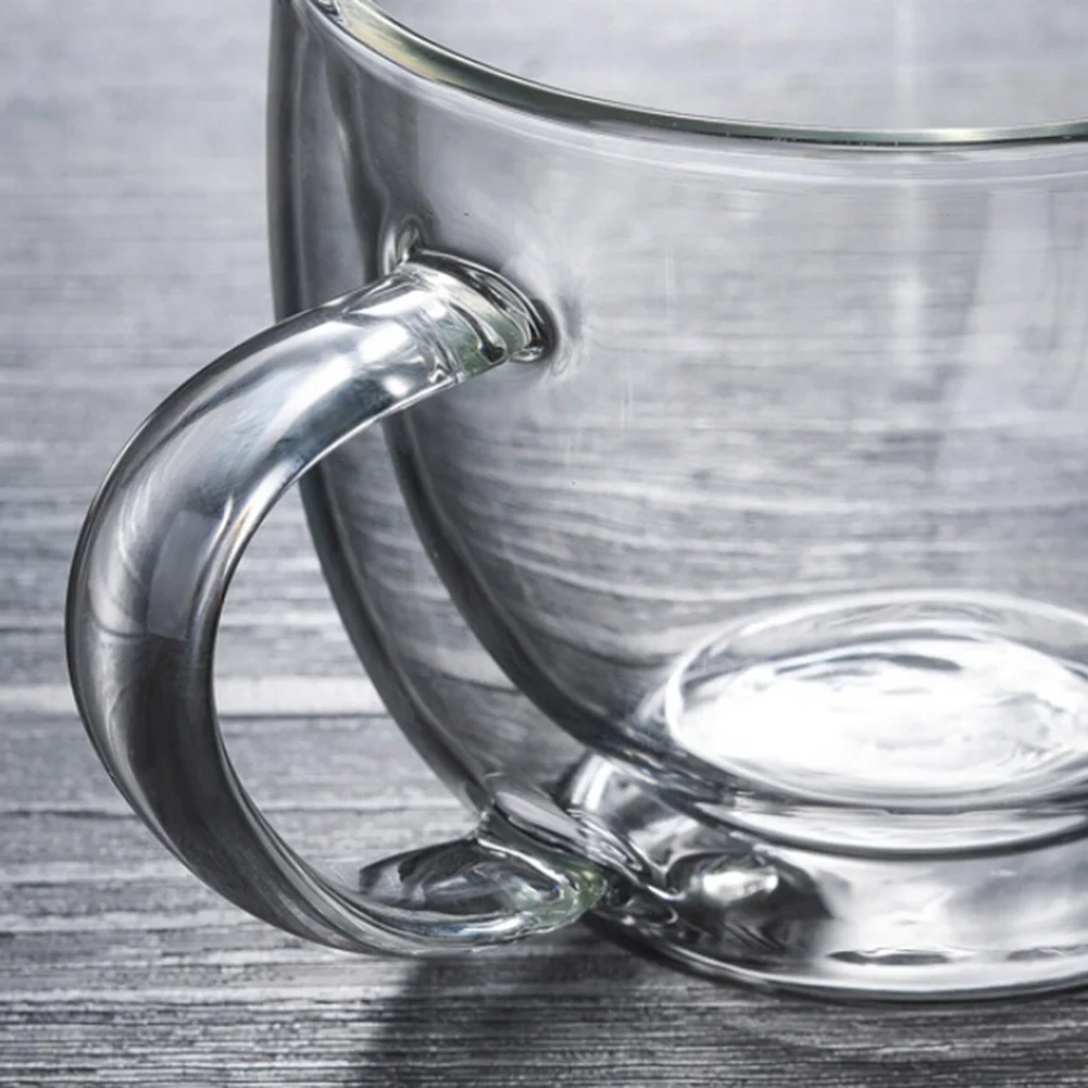 

Double Wall Glass Cup Heat Resistant Tea Coffee Mug With Handle Portable Transparent Beer Mug Whiskey Glass Cup 150ml