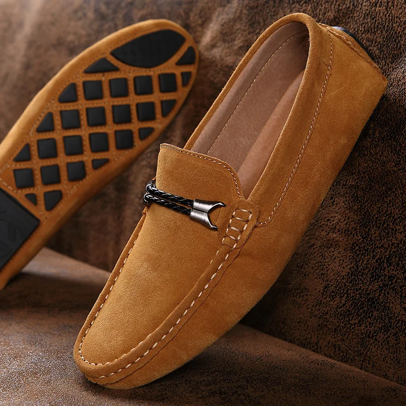 

Handmade Suede Men Loafers Men's Casual Driving Shoes Leather Mocassim Masculino Breathable Slip on Boat Shoes Chaussures Hommes