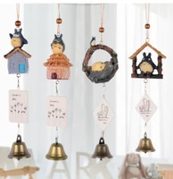 lovely cartoon wind chimes resin crafts wind bell hanging ornaments car pendants birthday gifts home decoration windchimes