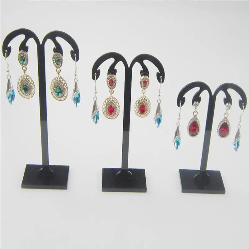 2 комплекта акриловые серьги держатель черный серьга Дисплей стенд уха ювелирные