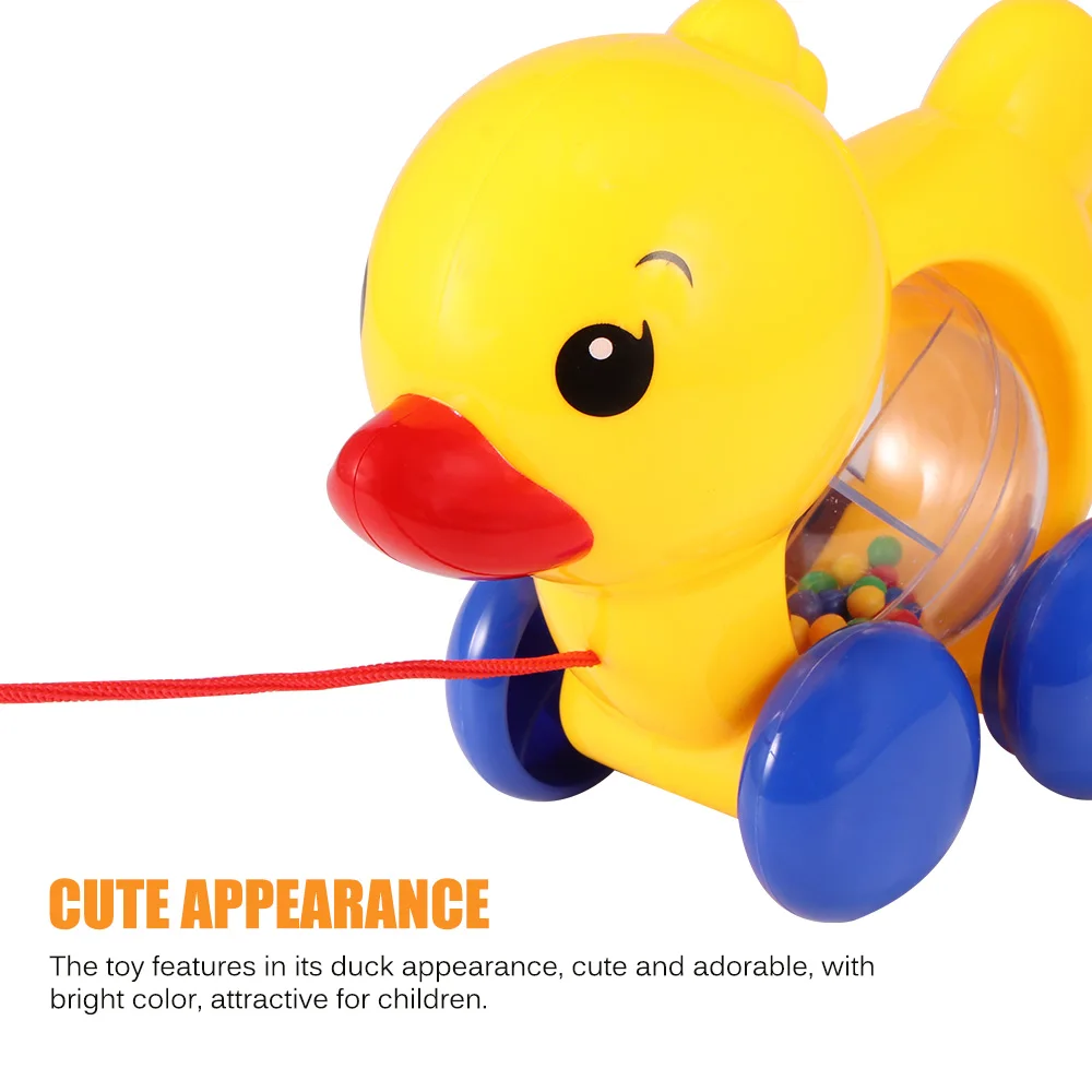 Baby Rattle Pull Rope Duck Animal Hand Jingle Shaking Bell Car Rattles Toy Music Handbell For Kid | Игрушки и хобби