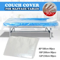 90pcs disposable plastic cover beauty salon spa massage treatment bed sheets plastic transparent table bed film waterproof