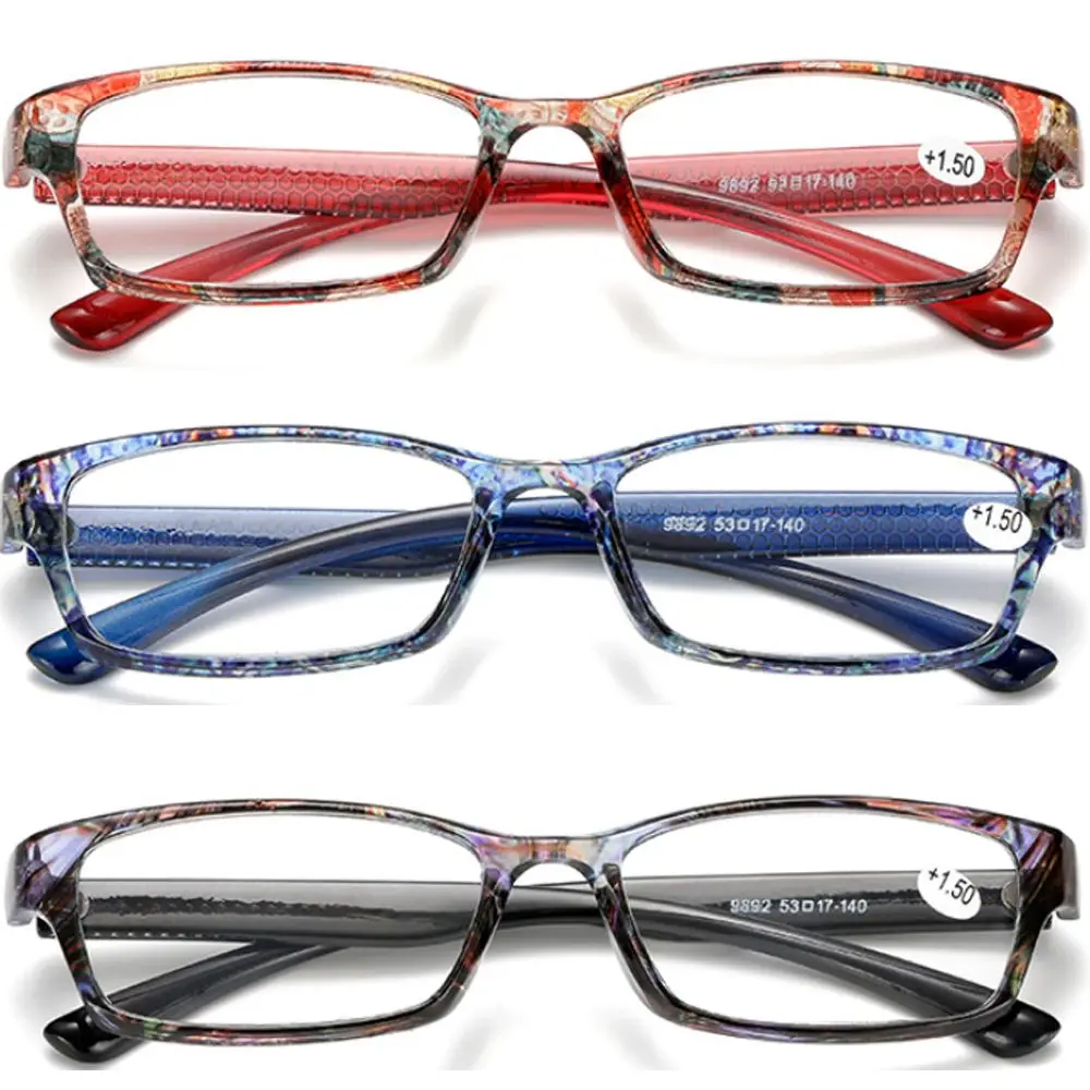 

Comfortable Vintage Portable Flowers Ultra Light Frame Reading Glasses Eye Protection Eyeglasses