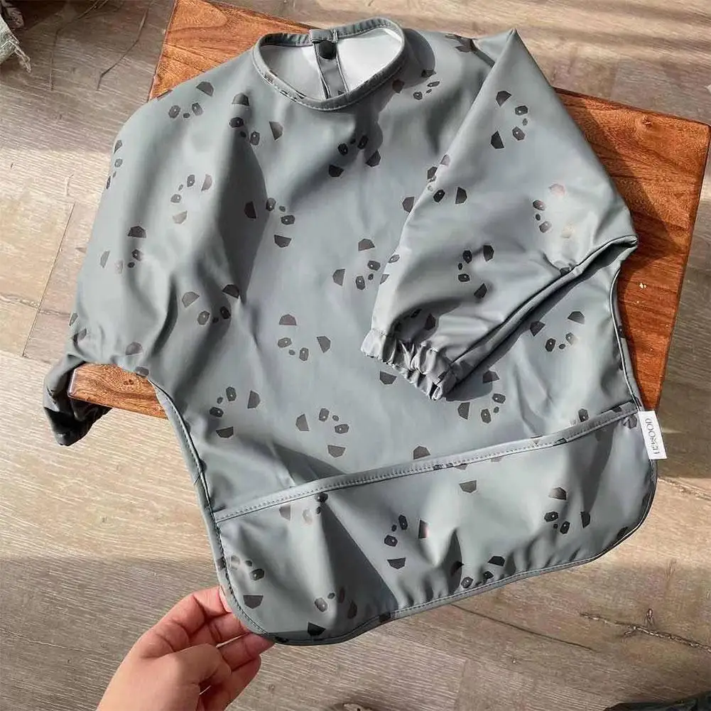 

Cute Baby Bibs Kids Toddler Bibs Scarf Waterproof Art Smock Feeding Bib Apron Pocket Infant Boys Girls Burp Cloth Bibs Wholesale