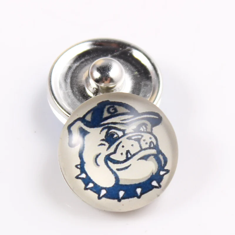 20 шт./лот кнопки Подвески в виде грузинского бульдога университетский Футбол
