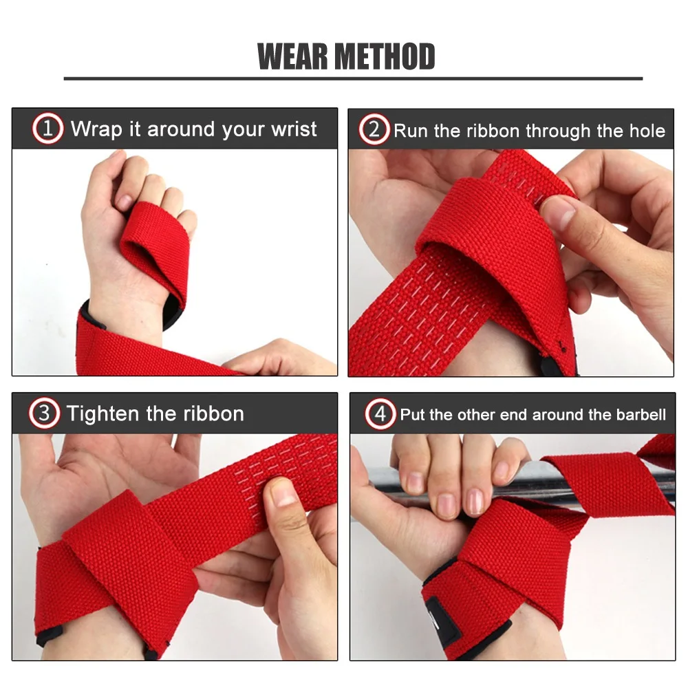 

1 Pair Adjustable Sport Wrist Straps Gym Weight Lifting Straps Weightlifting Wrist Weight Band Fitness Bandage Wrist Protector
