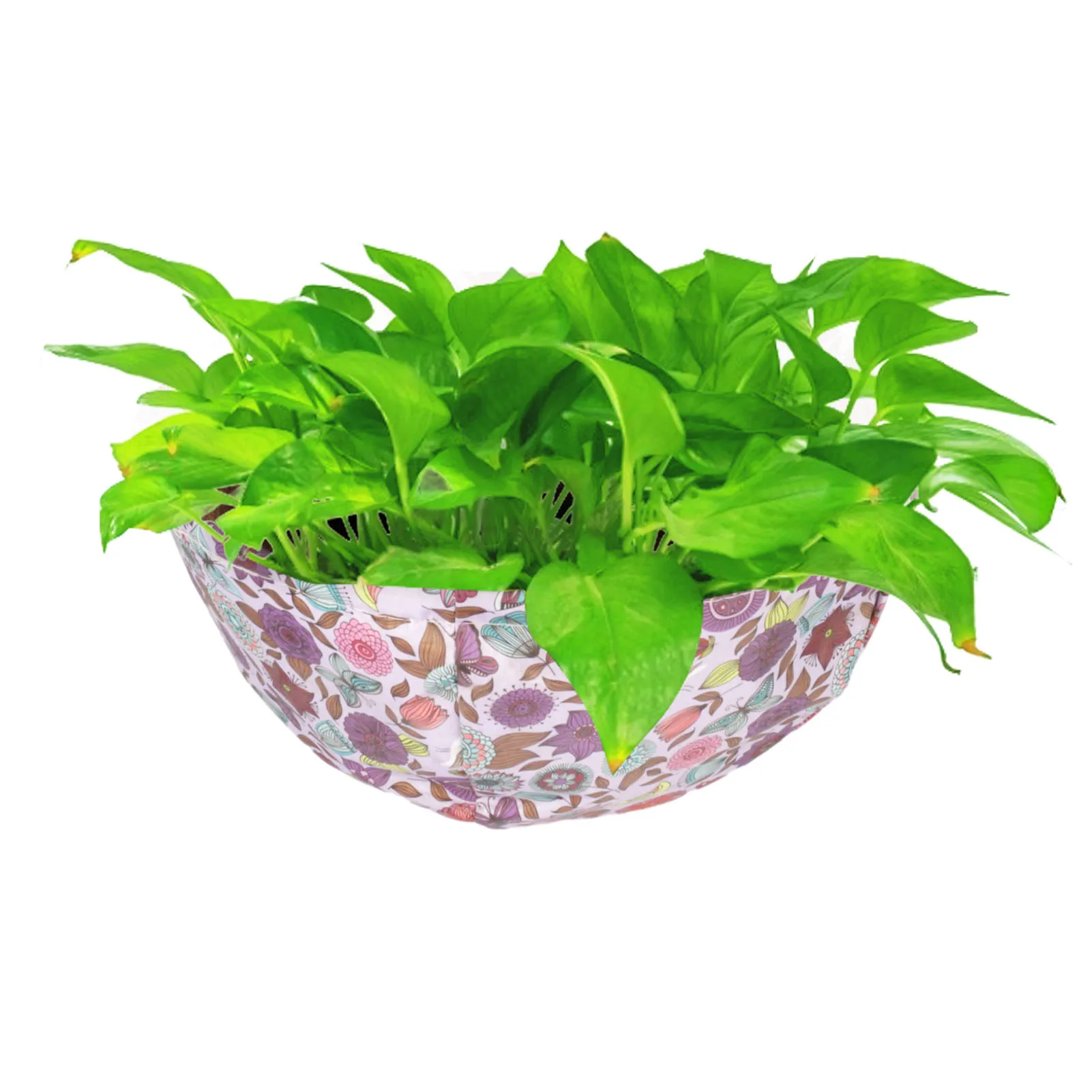 

Coconut Fiber Flower Pot Plant Liner Decorative Patterns Waterproof Hanging Basket Liner for Garden Home Decoration Backyard