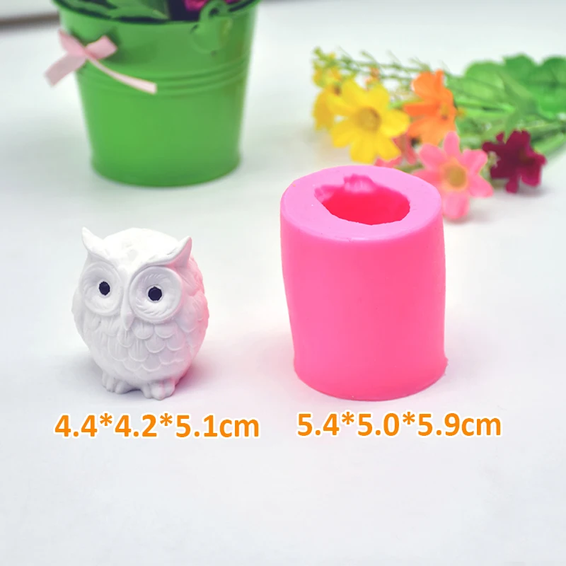 3D Owl 3D цветок розы Силиконовые формы для мыла форма для шоколада Сделай Сам ручной работы Торт Шоколадные Конфеты выпечки формы ручной работы ремесло - Цвет: 3D Owl