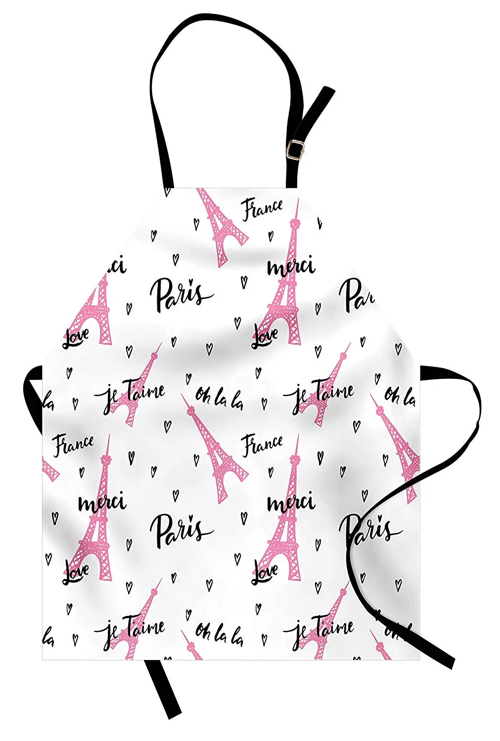 Фартук с Эйфелевой башней Франция Париж Oh La Эйфелева башня сердца каллиграфия