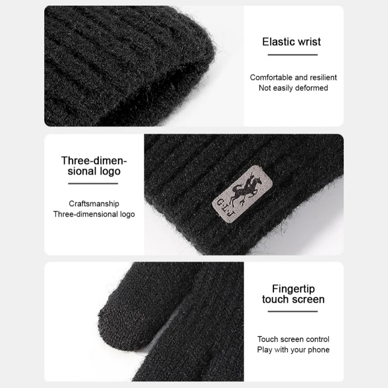 

Winter Knit Touchscreen Gloves Men &women ,Warm Elastic Anti-slip Gloves For Cycling Working Driving Outdoor