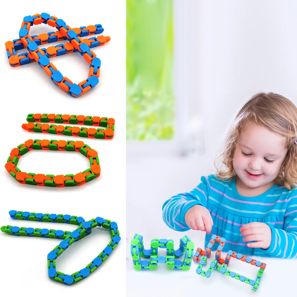Pista de bicicleta de 24 secciones, juguete de cadena, pista de bicicleta de rotaci&oacute;n, descompresi&oacute;n, juguete de ventilaci&oacute;n, sensaci&oacute;n de mano, juguete interesante, regalo para ni&ntilde;os-3