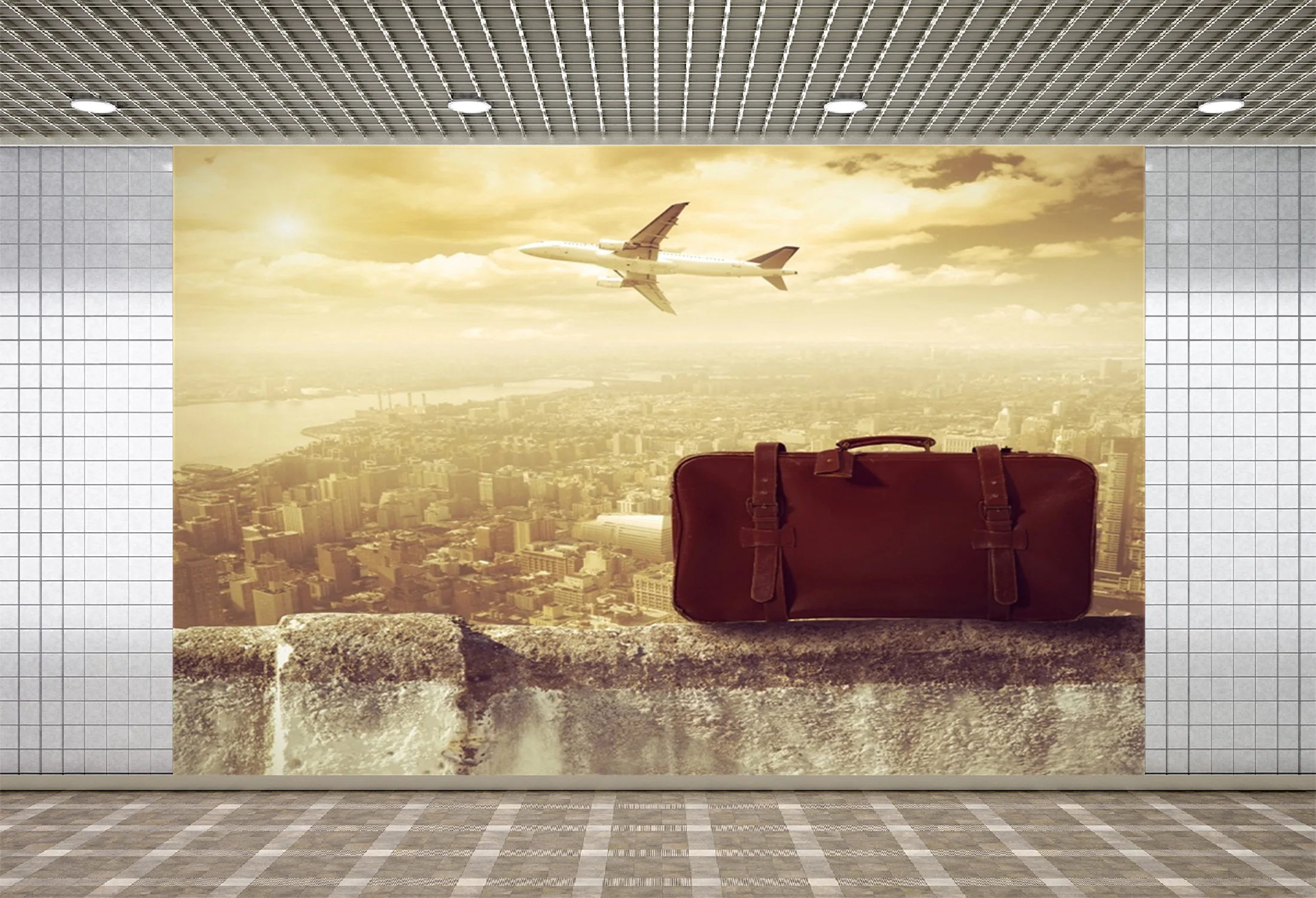 

Lyavshi городские постройки плоскости старый чемодан облачно гранж Живописный фон для фотосъемки фоны для фотографий фоны для студийной фотос...