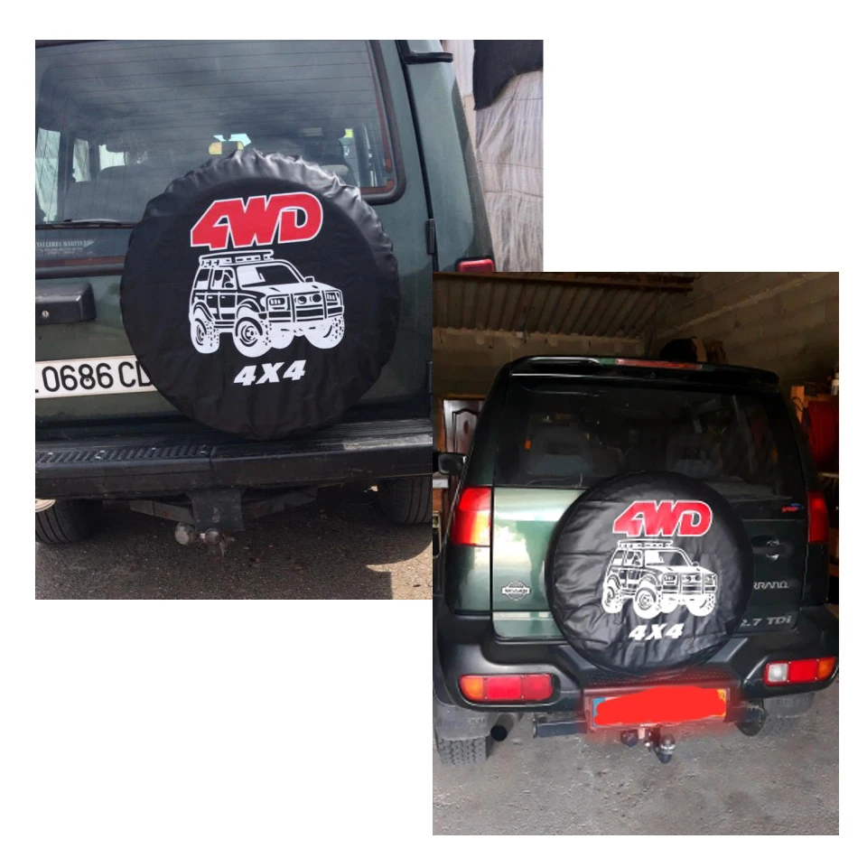 4WD 4X4 подходит для Toyota Land Cruiser 4500 EFI Mitsubishi Pajero, кожаный чехол для автомобильных запасных колес, защитный чехол