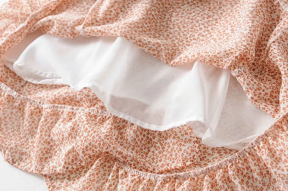 Bazaleas праздничное Оранжевое Женское платье с цветочным принтом модное женское